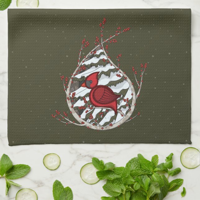 Alexander kardinalen räcker handduken kökshandduk (Vikta)