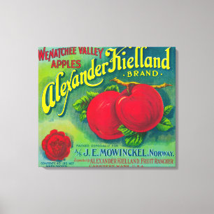 Alexander Kielland Apple etikett - Cashmere, WA Canvastryck