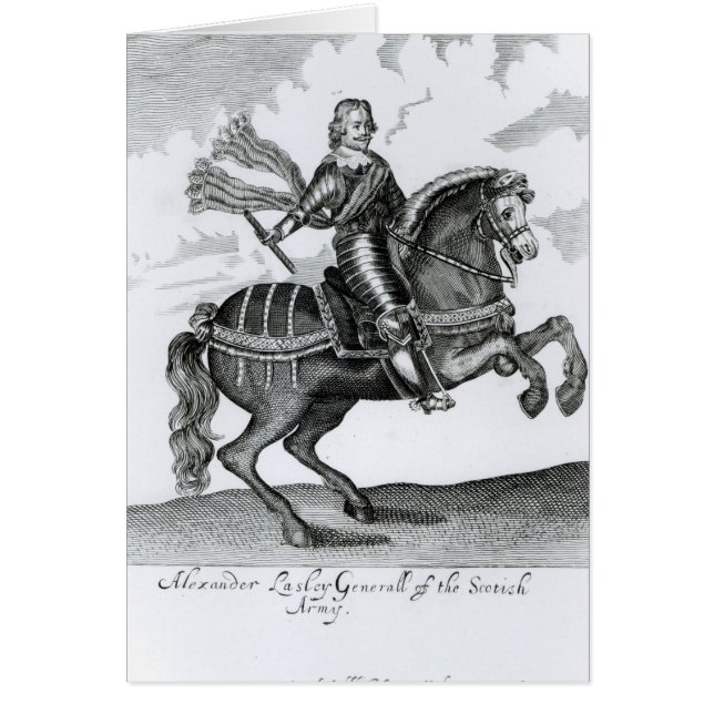Alexander Leslie 1st Earl av Leven Hälsningskort (Framsidan)