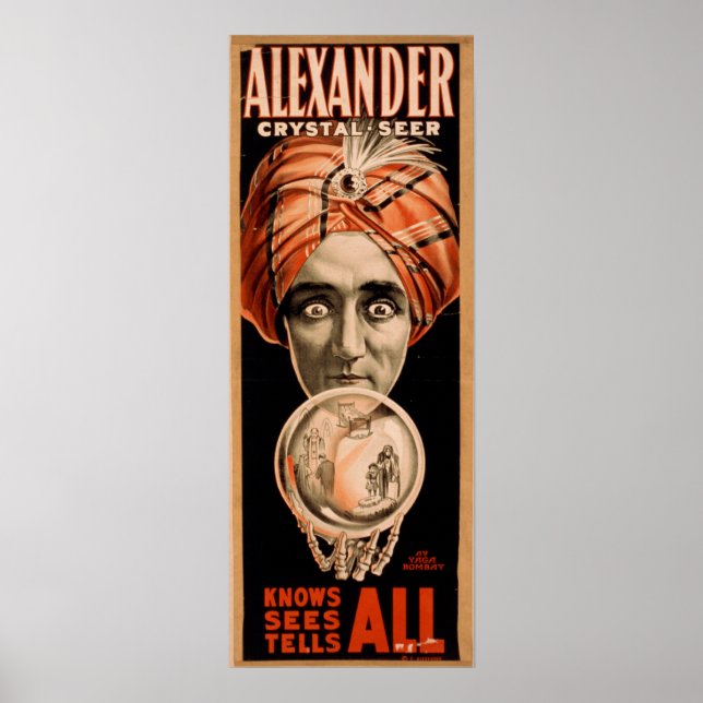 ALEXANDER Magician Illusionist VAUDEVILLE Poster (Framsidan)