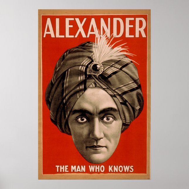 ALEXANDER Magician Illusionist VAUDEVILLE Poster (Framsidan)