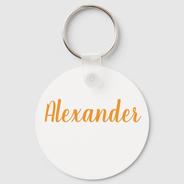 Alexander name Metal ring keychain Nyckelring (Framsida)