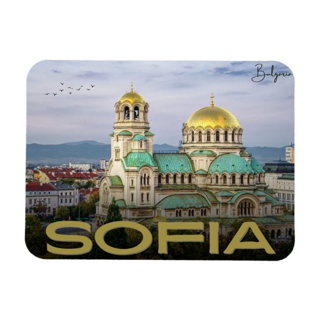 Alexander Nevsky Sofia, Bulgarien vintage presente Magnet (Horisontell)