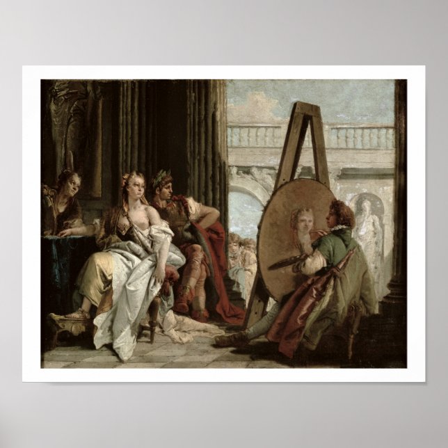 Alexander och Campaspe i målarhuset Poster (Framsidan)