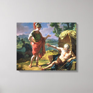 Alexander och Diogenes, 1818 (olja på kanfas) Canvastryck