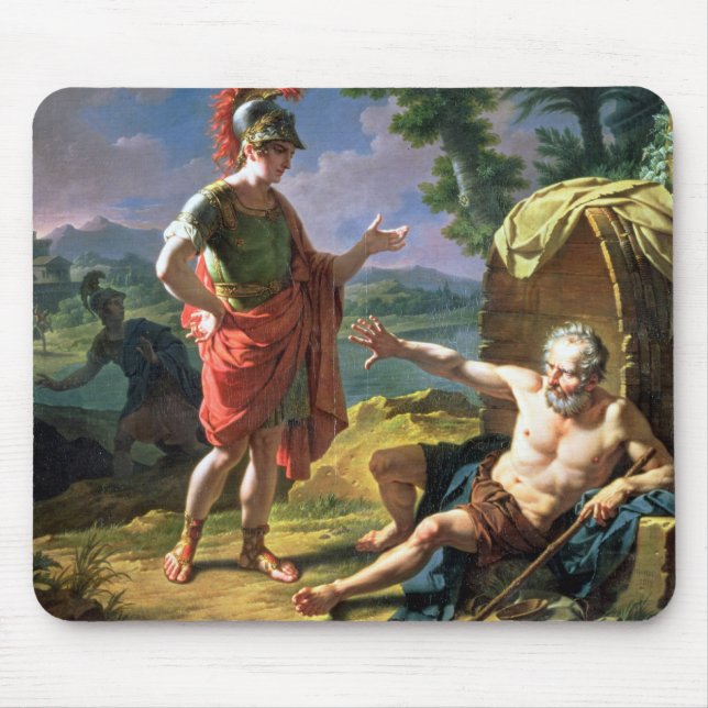 Alexander och Diogenes, 1818 (olja på kanfas) Musmatta (Framsidan)
