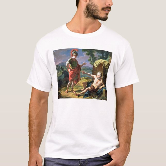Alexander och Diogenes, 1818 (olja på kanfas) Tee (Framsida)