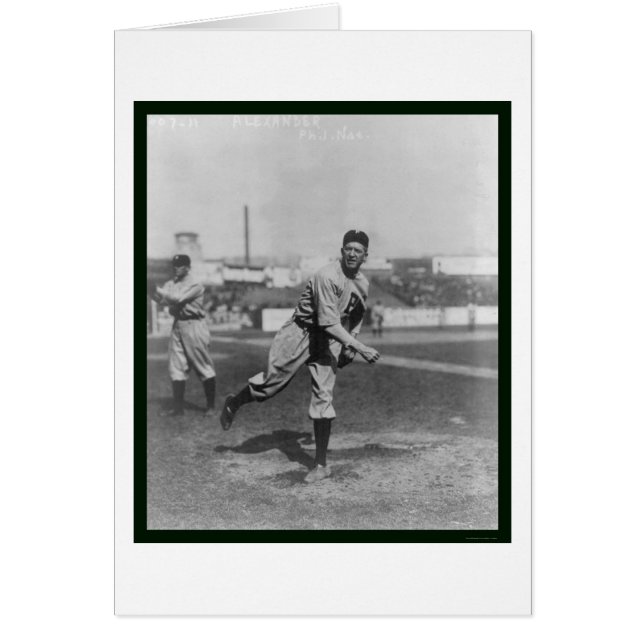 Alexander Phillies Baseball 1915 Hälsningskort (Framsidan)