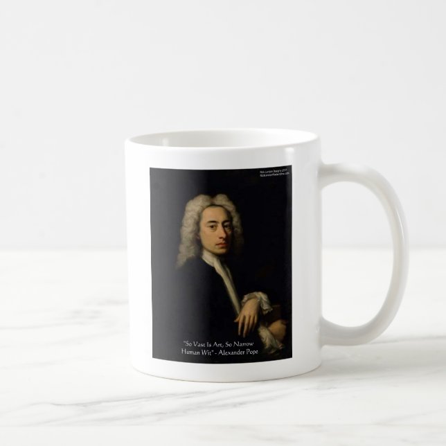 Alexander Pope "Konst Vs Kvickhet" Visdoms Citat G Kaffemugg (Höger)