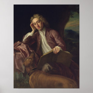 Alexander Pope och hans hund, dun, c.1718 Poster