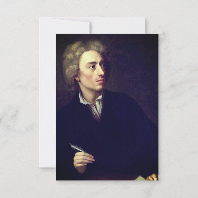 Alexander Pope (porträtt av Michael Dahl, c) 1727) Kort (Framsida)