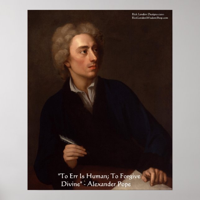 Alexander Pope "to Err is human" Wisdom Quote Post Poster (Framsidan)
