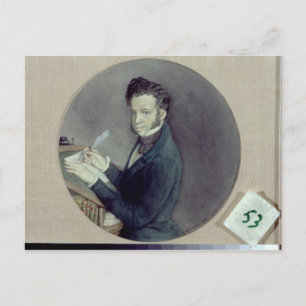Alexander Pushkin at Work, 1899 Vykort