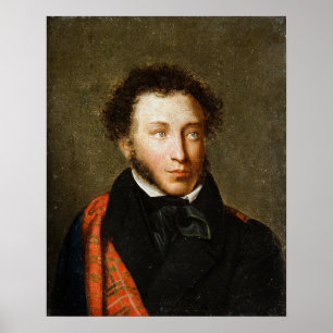 Alexander Pushkin Porträtt Poster
