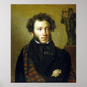 Alexander Pushkin Porträtt Poster