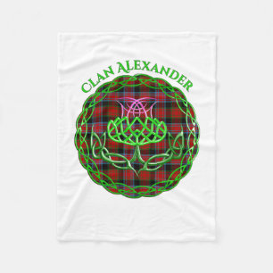 Alexander Scottish Tartan Celtic Thistle Fleecefilt