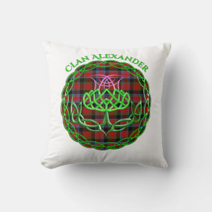 Alexander Scottish Tartan Celtic Thistle Kudde