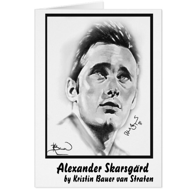 "Alexander Skarsgard" vid Kristin Bauer Hälsningskort (Framsidan)