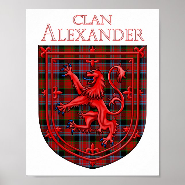 Alexander Tartan Scottish Play Lejon Rampant Poster (Framsidan)