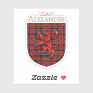 Alexander Tartan Scottish Play Lejonare Rampant Klistermärken