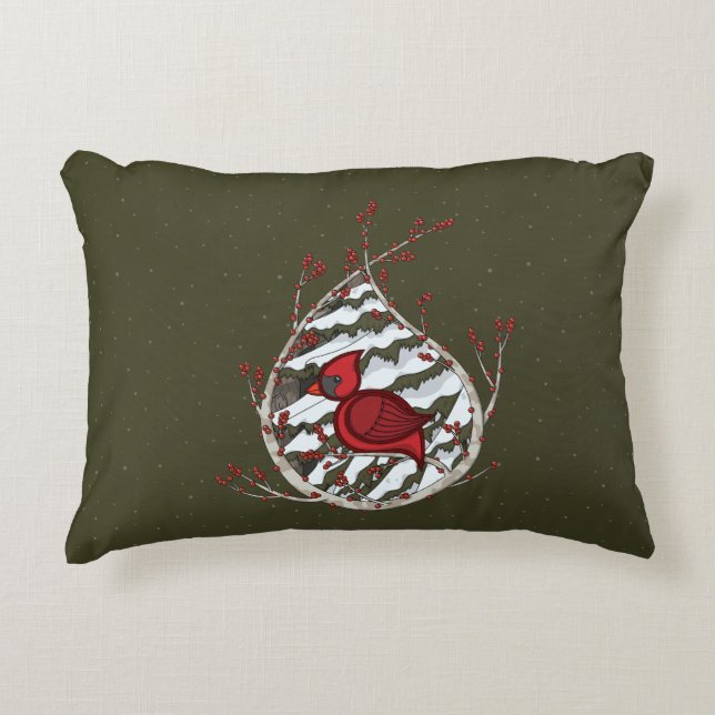 Alexander the Cardinal Accent Pillow Prydnadskudde (Framsidan)