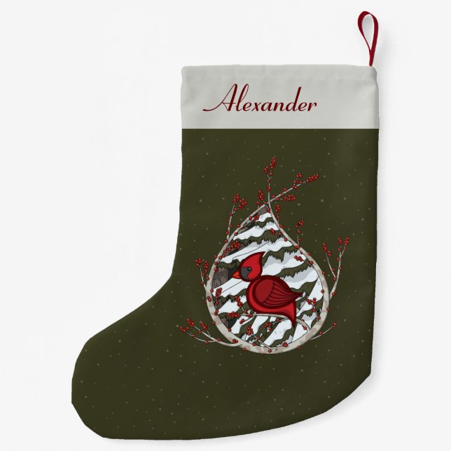 Alexander the Cardinal Anpassningsbar Stocking Liten Julstrumpa (Baksidan)