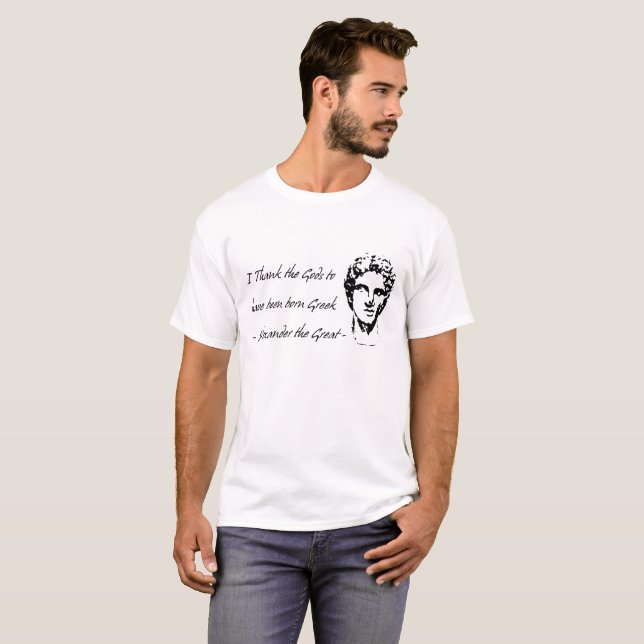 Alexander the Great Quote T-Shirt (Hel framsida)
