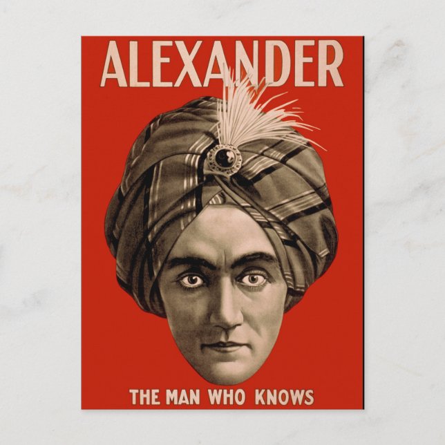 Alexander the Man WHO Knows Vykort (Framsida)