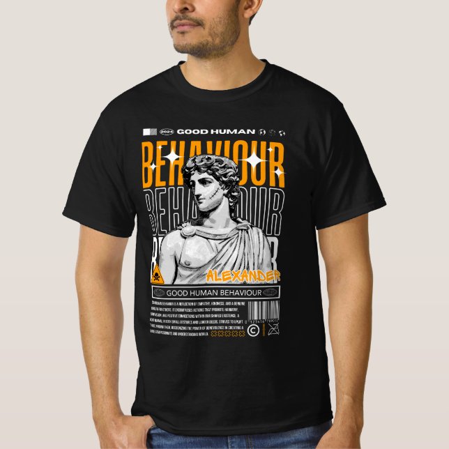 ALEXANDER THR UNDERBAR GREEK STATUE T SHIRT (Framsida)