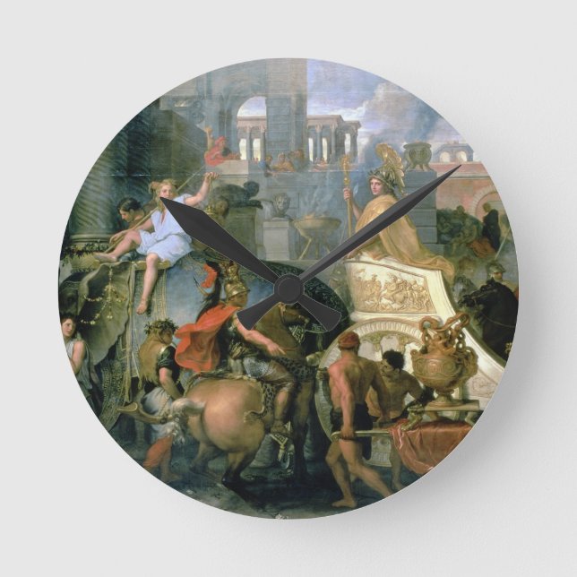 Alexander Triumph eller Alexas Entrance Rund Klocka (Framsida)