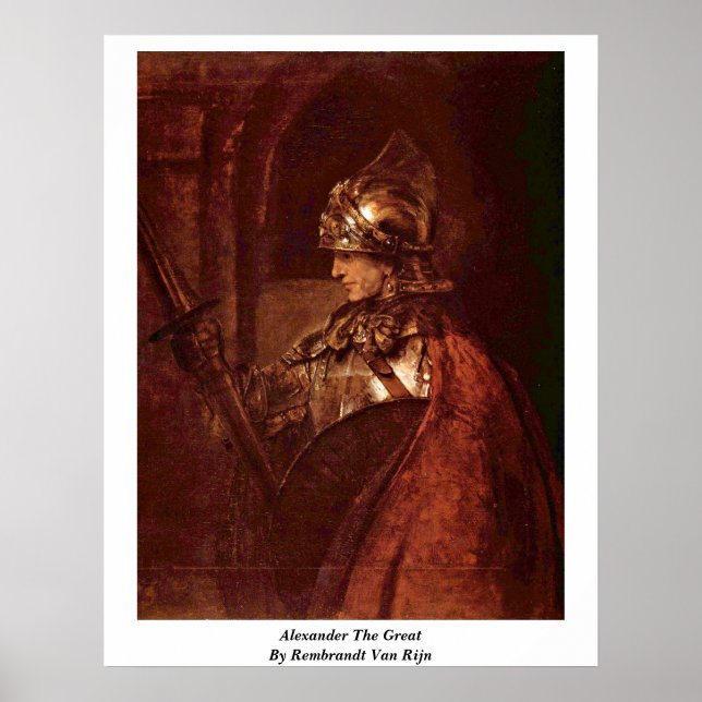 Alexander Underbaren av Rembrandt Van Rijn Poster (Framsidan)