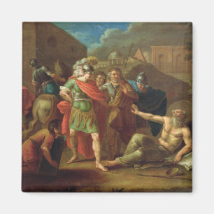 Alexander underbaren besöker Diogenes på Corinth Magnet