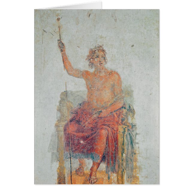 Alexander underbaren, eventuellt som Zeus Hälsningskort (Framsidan)