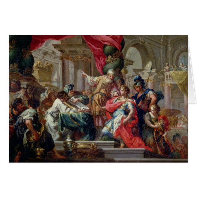 Alexander underbaren i tempelet av Jerusalem Hälsningskort (Framsidan Horizontal)