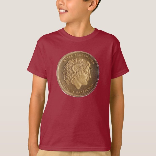 Alexander underbaren, kung av Macedonians T-shirt (Framsida)