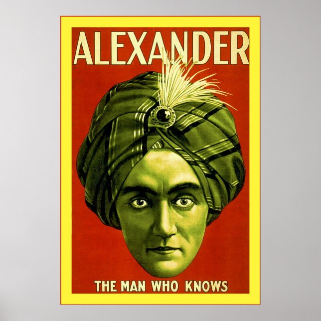 Alexander ~ Vintage Magician Poster (Framsidan)