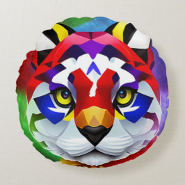 Alexander's Cat blue round poly dekorativ kudde