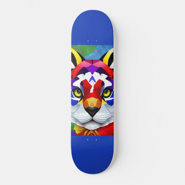 Alexander's Cat blue skateboard (Framsida)