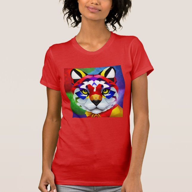 Alexander's Cat kvinnor röd t-shirt (Framsida)