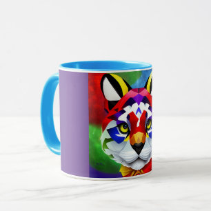Alexander's Cat lila och akvamarin mitten combo-mu Mugg