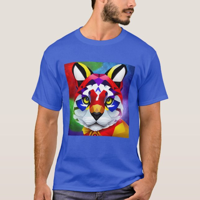 Alexander's Cat manar blue T-shirt (Framsida)