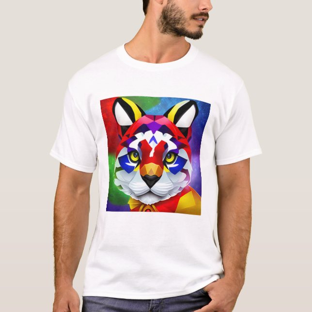 Alexander's Cat manar vit T-shirt (Framsida)