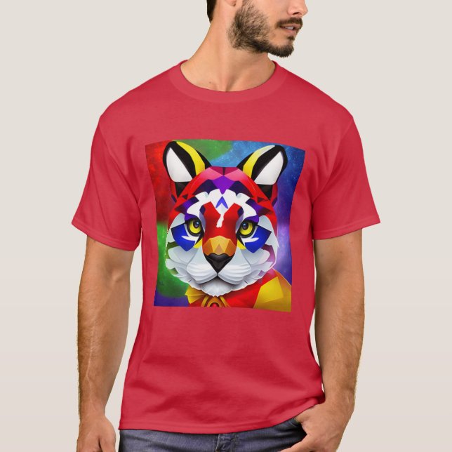 Alexander's Cat men cardinal red T-shirt (Framsida)