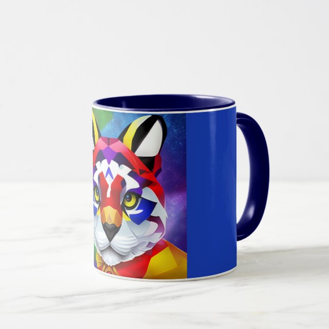 Alexander's Cat navy blue center combo mug Mugg (Framsida höger)