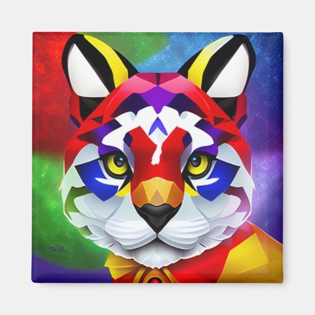 Alexander's Cat square magnet (Framsidan)