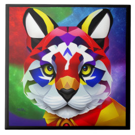 Alexander's Cat stor svart panel Kakelplatta