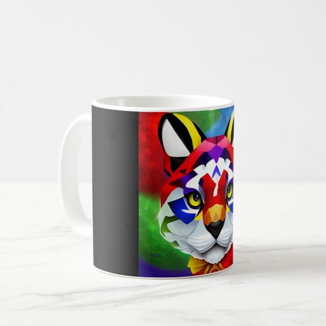 Alexander's Cat svart centrumbögare Kaffemugg (Framsida vänster)