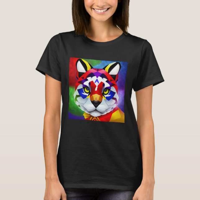 Alexander's Cat svart T-shirt för kvinnor (Framsida)