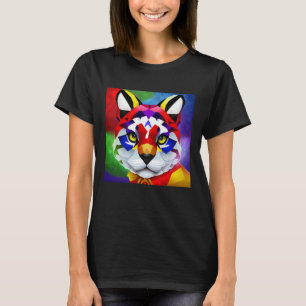 Alexander's Cat svart T-shirt för kvinnor