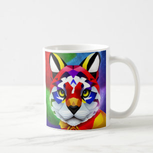Alexander's Cat white lämnat hand mugg